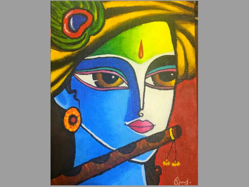 Artwork | Shree Radha Krishna Painting | Freeup