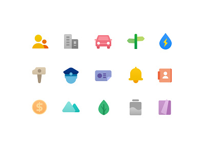 icons for dashu car flash icon money mountain police profile ring tool tower tree water