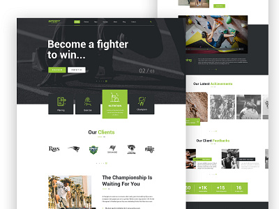 Concept Sport Website Design app design graphic design ui ux web