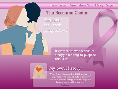 Breast Cancer Homepage redesign concept