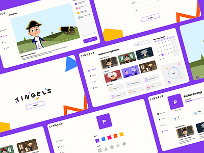 Tingels branding design illustration kids learning platform platform ux video