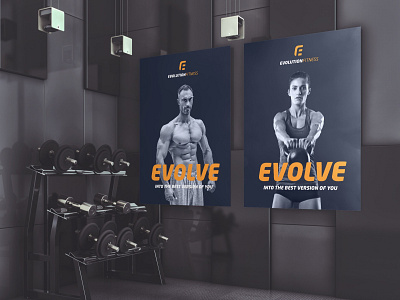 Evolution Fitness brand brand design brand identity branding branding design design evolution fitness fitness logo graphic design gym gym logo identity identity design poster typography