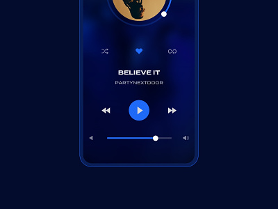 Muse app design blue mobile app mobile ui music music player music player app music player ui spotify typography ui design uiux