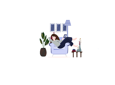 ListenFromHome animation design flat illustration ui vector web