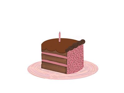 Birthday Cake birthday birthday cake birthday card design flat illustration illustrator procreate ui vector