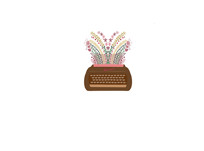 Typewrite some flowers. cards flat flower flower logo flowers illustration illustrations illustrator typedesign typewriter uidesign vector