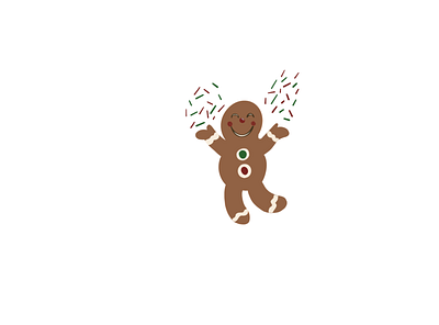 Gingery Joy applepencil cookie design flat holiday illustration joy procreate ui vector