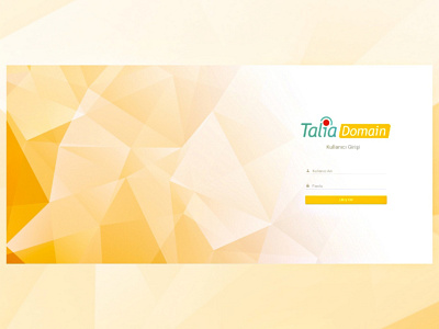 TaliaDomain | Login page abstract account app background design form gradient login login page logo minimal onboarding password register signin ui ux web yellow