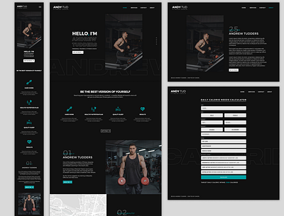 Personal Trainer Website branding design front end development layout minimal react ui web