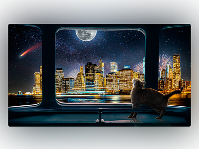 Matte Painting - Cat on the window