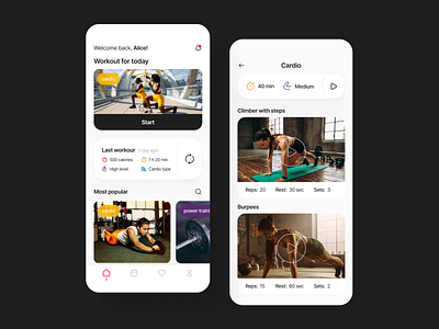 Workout App - Mobile App Design