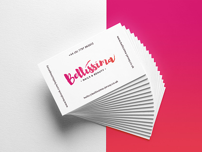 Bellissima Nails & Beauty Logo beauty business card logo nails print design