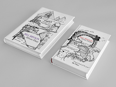 Bill Bryson Book Design book cover book design drawing print design