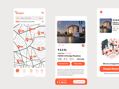Urnest App UI - Real Estate Listing