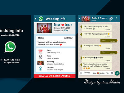 Whatsapp Wedding Invitation Card Design. #graphicsdesign #design adobe illustrator branding design designer graphic design illustration illustrator logo vector