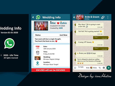 Whatsapp Wedding Invitation Card Design. #graphicsdesign #design