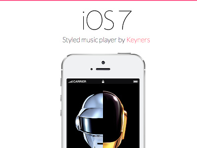 Free iOS7 styled music player