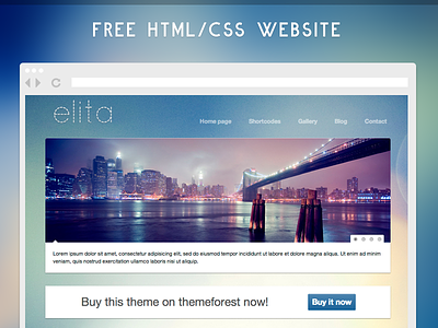 Elita - Free HTML/CSS webiste css free freebie html jquery keyners nice simple site web webiste