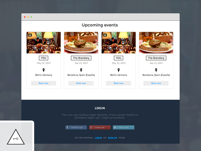 Website that never came to life.... website simple food login browser minimal keyners idea footer