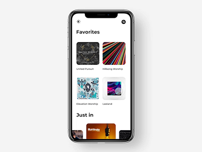 Music App Interaction app interaction interface iphone minimal music