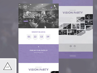 VisionParty WiP countdown header keyners minimal simple website