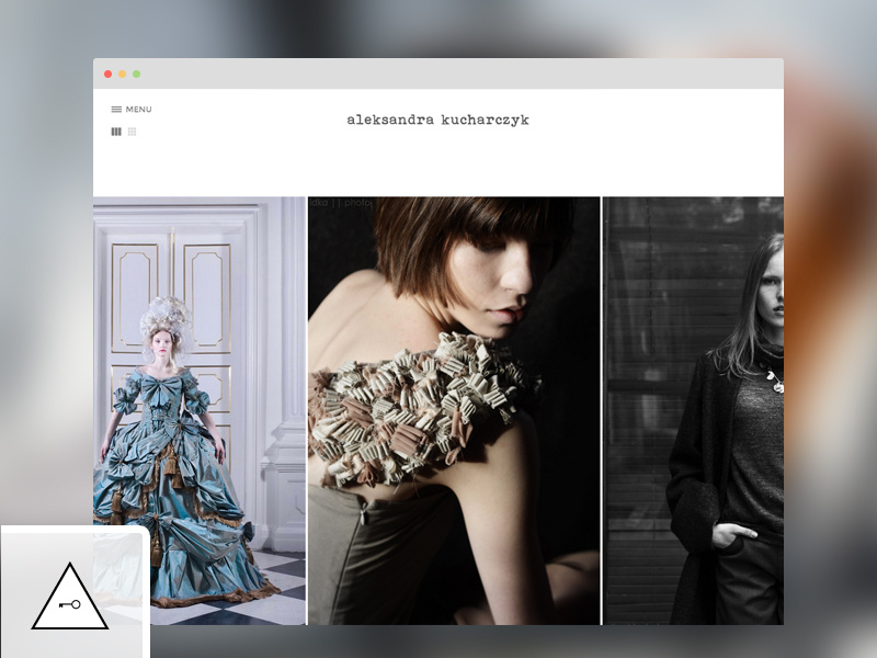 Aleksandra Kucharczyk fashion portfolio simple html5 jquery css3 keyners minimal gallery layout grid