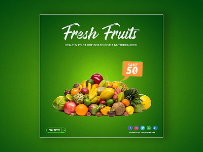 Fruits social media banner