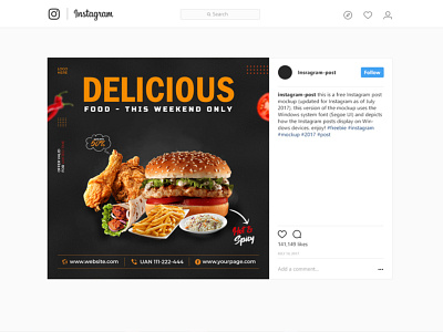 Food social media design