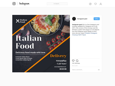 Food social media design