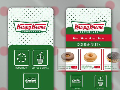 krispy kreme app app design icon ui