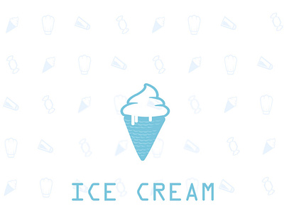 ice cream branding design icon