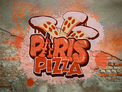 PARIS PIZZA branding graphic design illustrator logo