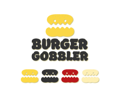 Burger Gobbler branding burger food graphic design logo