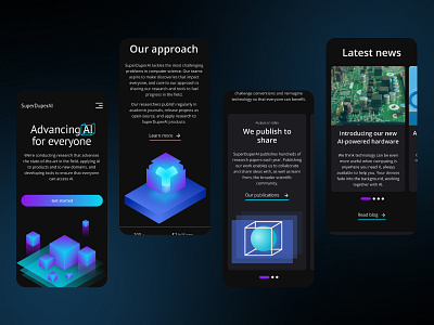 AI Company | Landing Page (UI design) for mobile