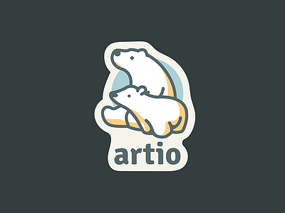 Artio Sticker illustration polar bear sticker