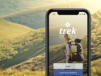 Trek Homescreen mobile design ui ux