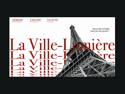 La Ville-Lumière Landing Page