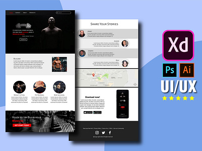 Fitness UI/UX design art designer graphic design ui design user interface design website design