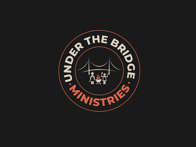 Under the Bridge Logo branding design flat icon logo minimalist vector
