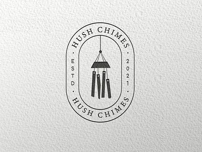 Hush Chimes Logo branding design flat icon illustration logo minimalist vector