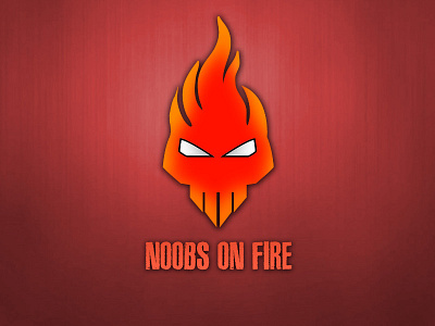 Noobs On Fire - NOF Gaming Clan Logo fire gaming logo nof