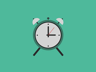 Flat Alarm Clock Icon Design alarm clock design flat icon