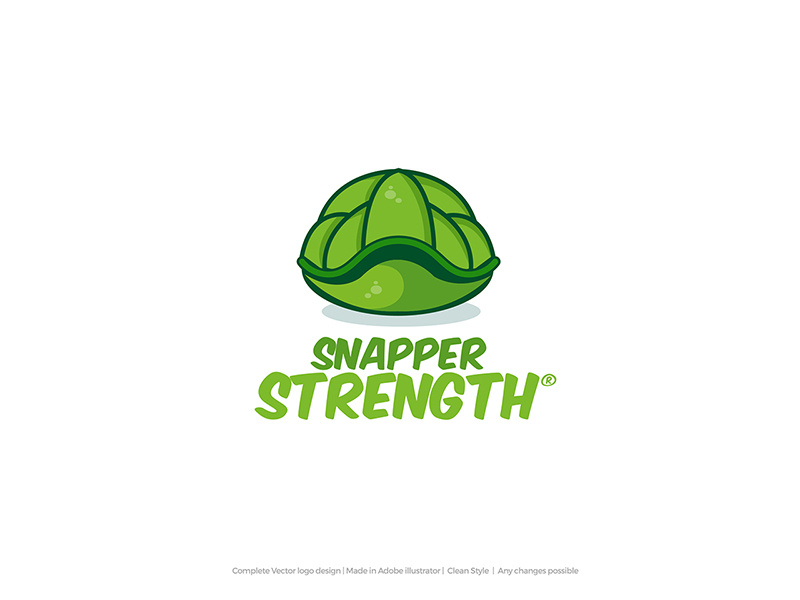 Snapper Logo for fitness brand vector typography style minimal illustration minimalist mascot branding flat icon design logo