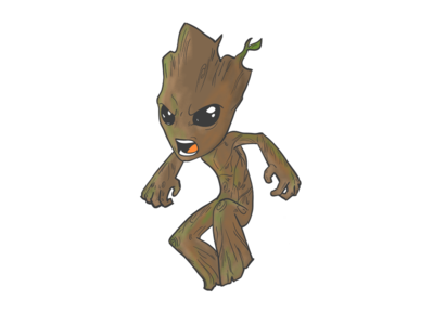 Groot Illustration by Shahinur Rashid Tuhin on Dribbble