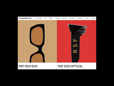Retrosuperfuture - E-commerce Website Redesign e commerce shop ui ui design ux ux design uxui design web design
