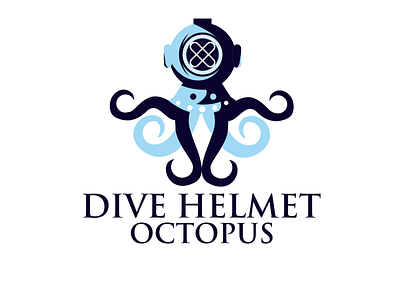 Dive Helmet Octopus branding design dive graphic design helmet icon illustration logo octopus ui