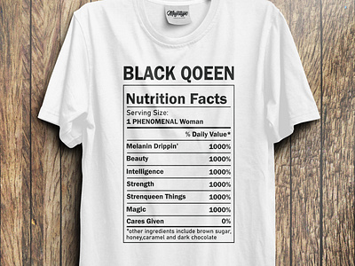 black qoeen nutrition facts T-Shirt