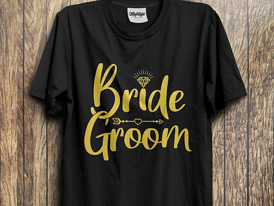 Bride Groom T-Shirt branding bride bride groom bride groom bride of frankenstein brides create custom design illustration t shirt t shirt design trendy typography