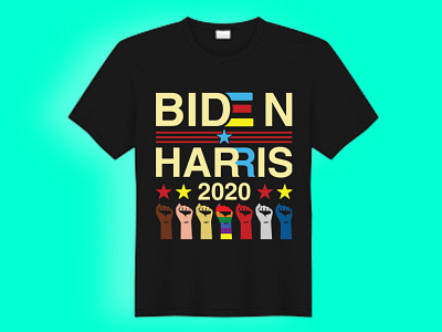 Biden Harris 2020 biden harris 2020 branding create custom design illustration t shirt t shirt design trendy typography