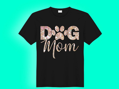 Dog Mom Shirts for Women Cute Letter Print Pet Lover Paw